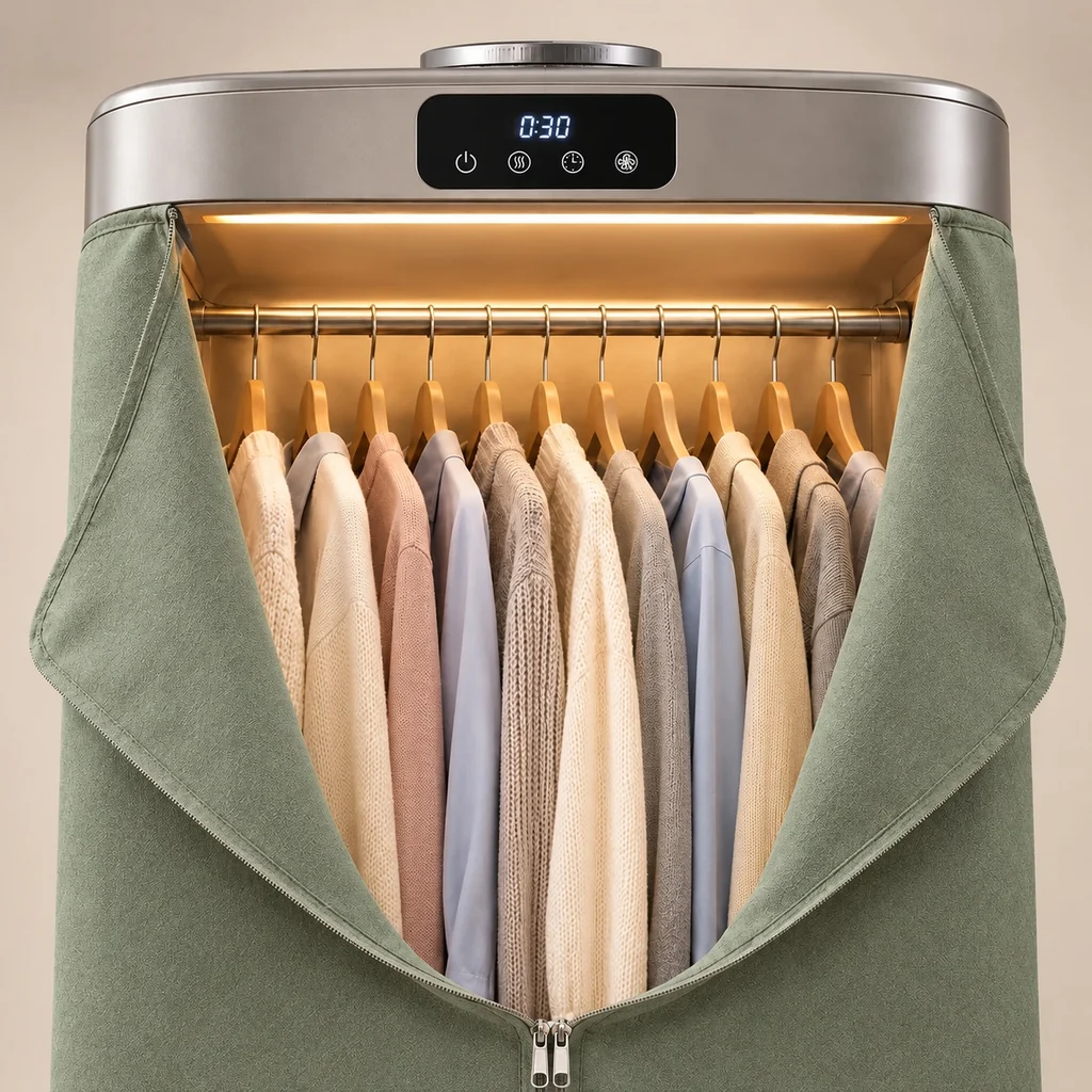 Asciuga, stira e igienizza